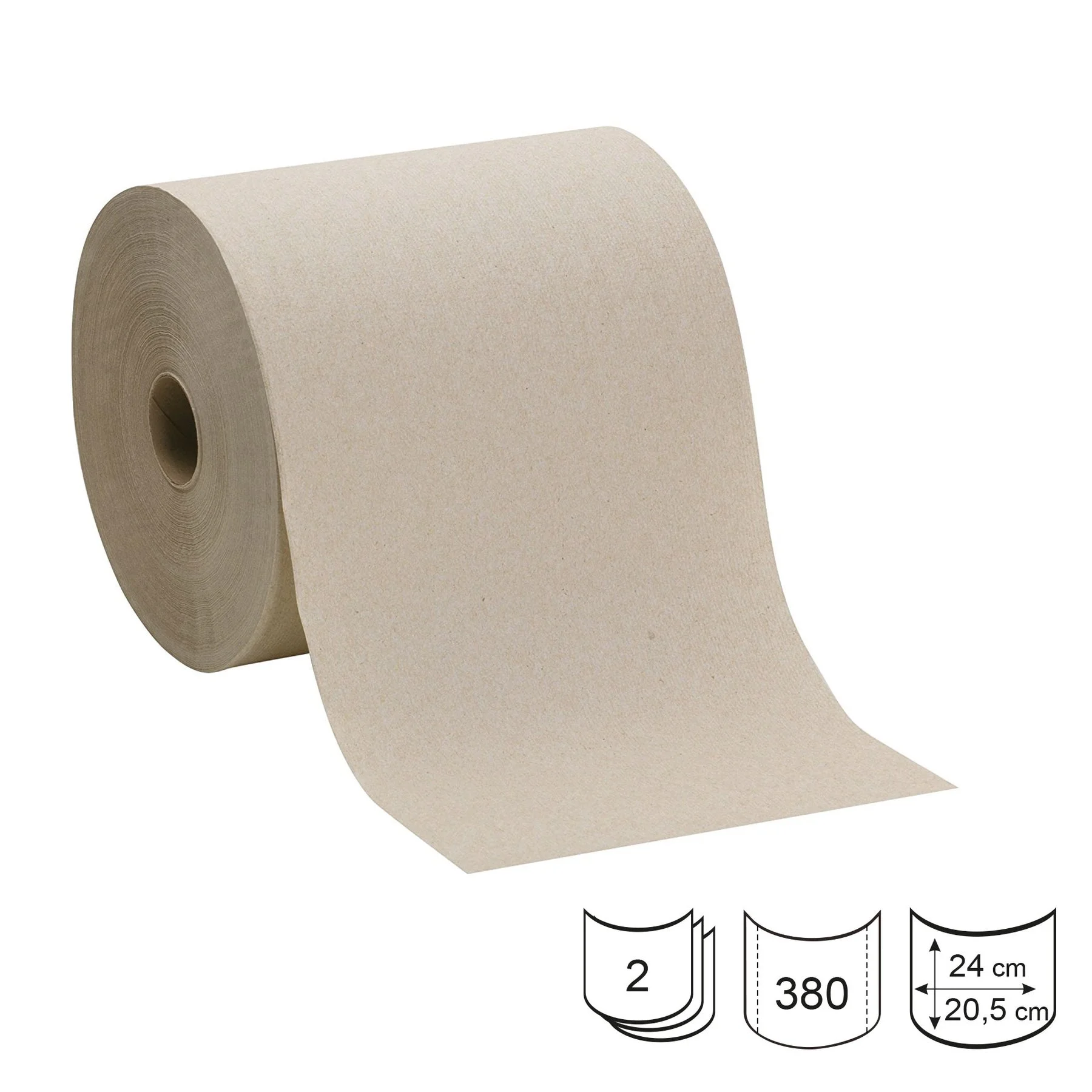 Kitchen roll, recycled, double-layer, 800 g, 6 pieces